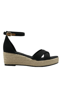 Azra Espadrille Wedge Black