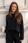 Babette Ls O-Neck Knit Pullover Black