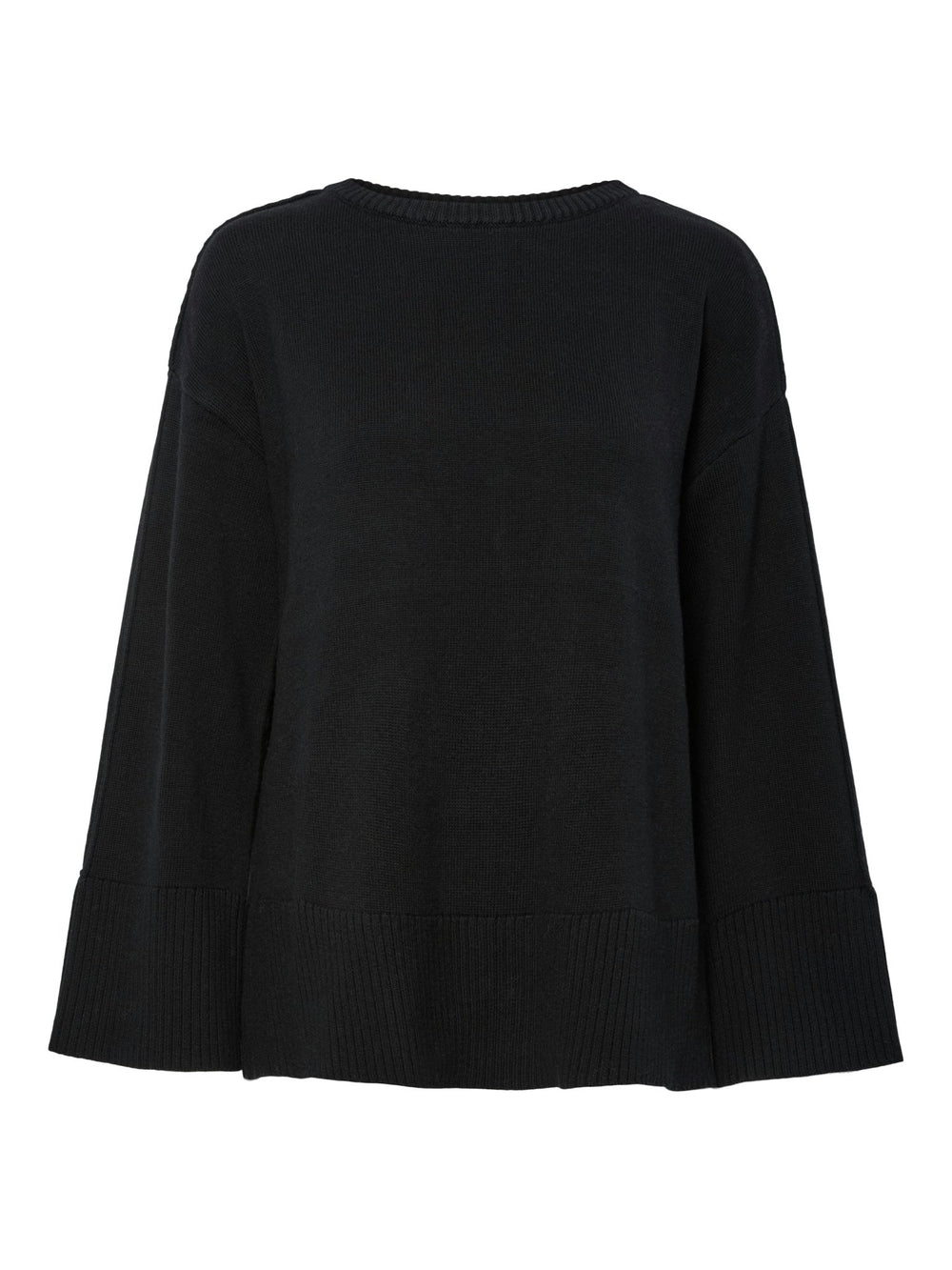 Babette Ls O - Neck Knit Pullover Black | Genser | Smuk - Dameklær på nett