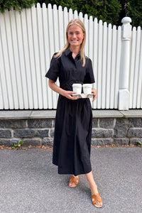 Baia Poplin Dress Black