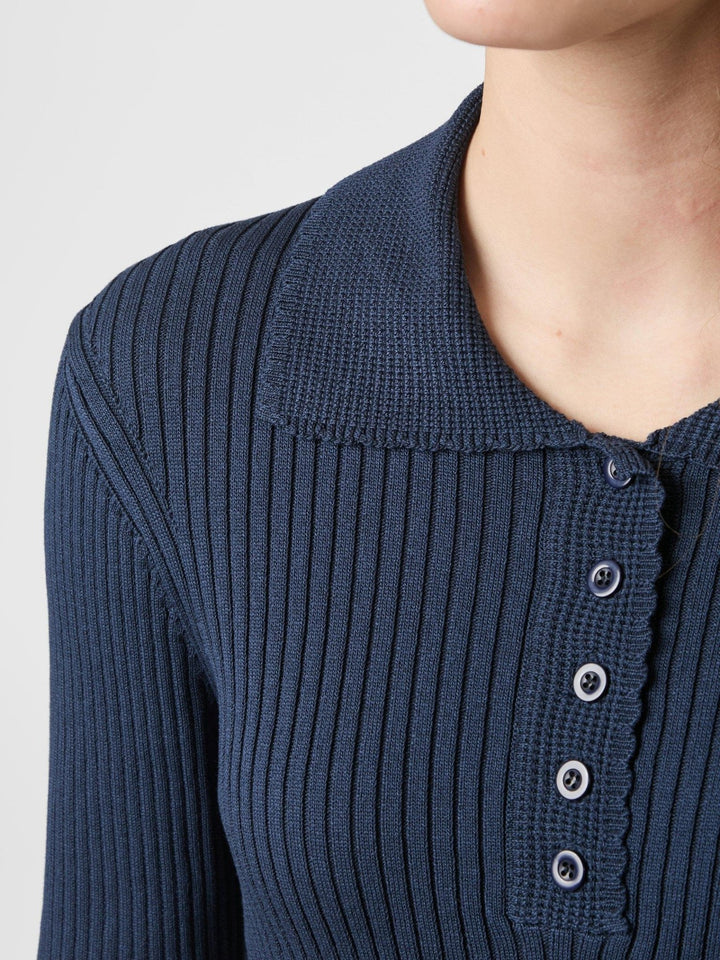 Balidira Knit Polo Navy | Skjorter og bluser | Smuk - Dameklær på nett