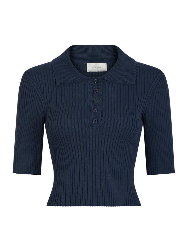 Balidira Knit Polo Navy | Skjorter og bluser | Smuk - Dameklær på nett