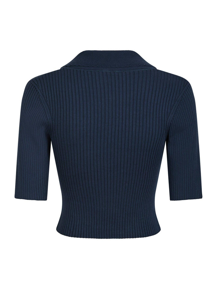 Balidira Knit Polo Navy | Skjorter og bluser | Smuk - Dameklær på nett