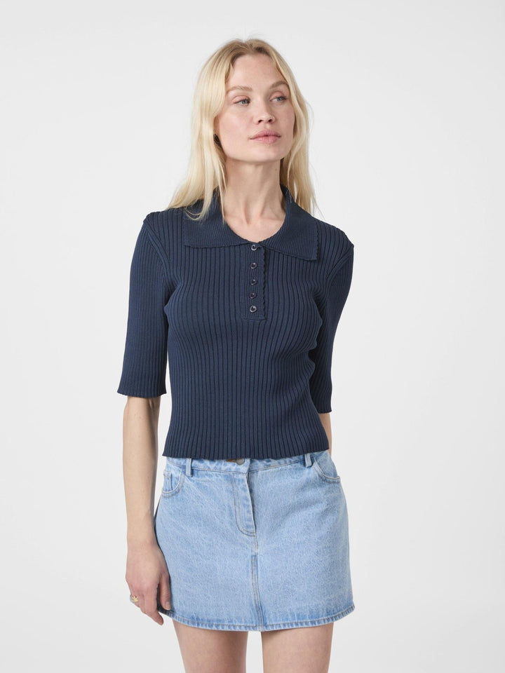 Balidira Knit Polo Navy | Skjorter og bluser | Smuk - Dameklær på nett