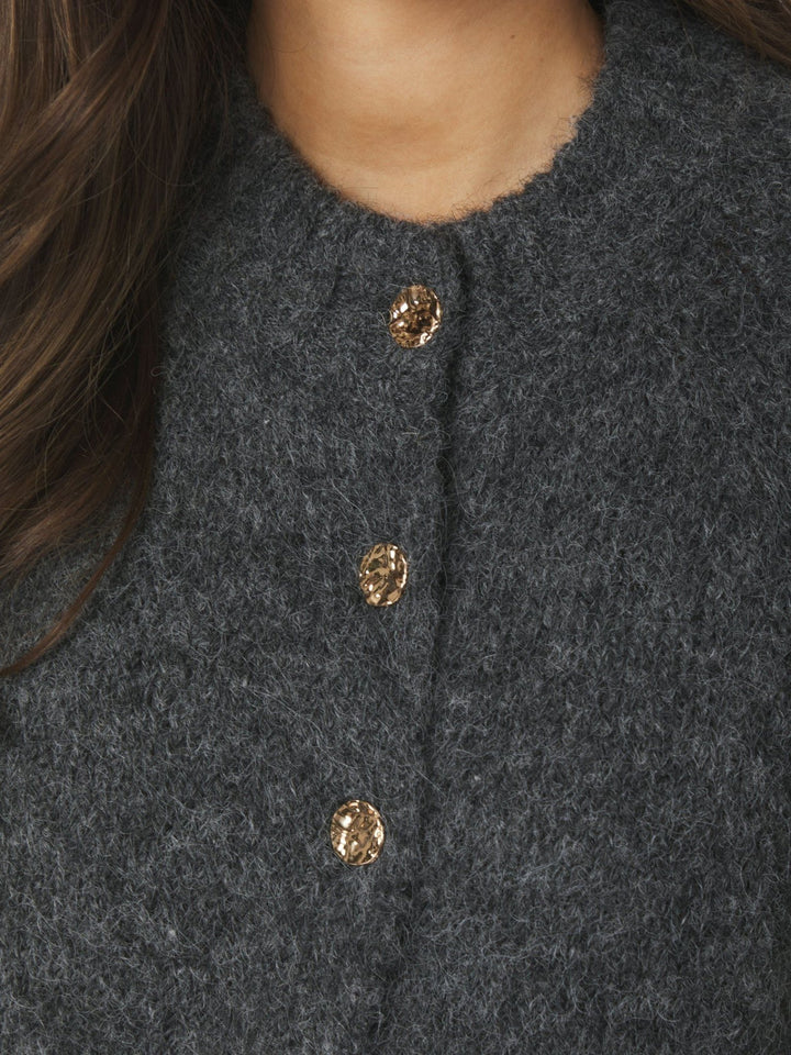 Benuta Fluffy Knit Cardigan Antracit Melange | Genser | Smuk - Dameklær på nett