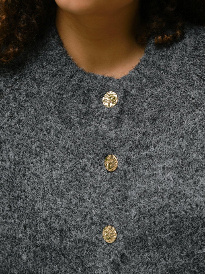 Benuta Fluffy Knit Cardigan Antracit Melange | Genser | Smuk - Dameklær på nett