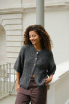 Benuta Fluffy Knit Cardigan Antracit Melange