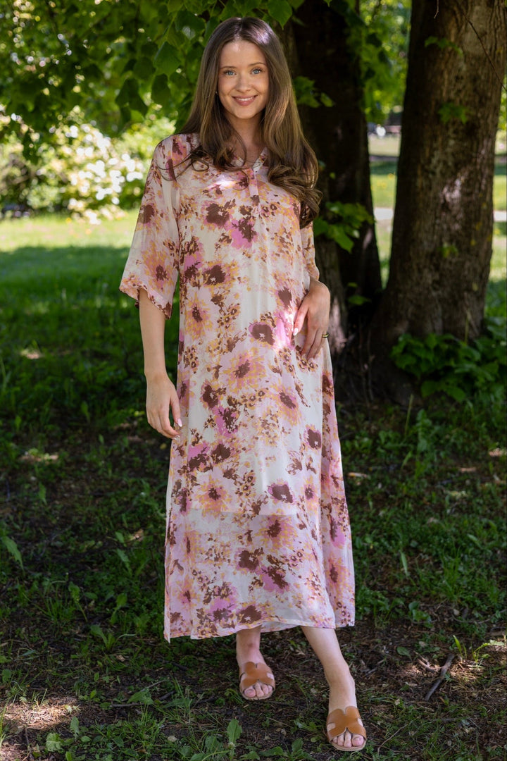 Beritpw Dress Pink Nectar Scattered Flower | Kjoler | Smuk - Dameklær på nett