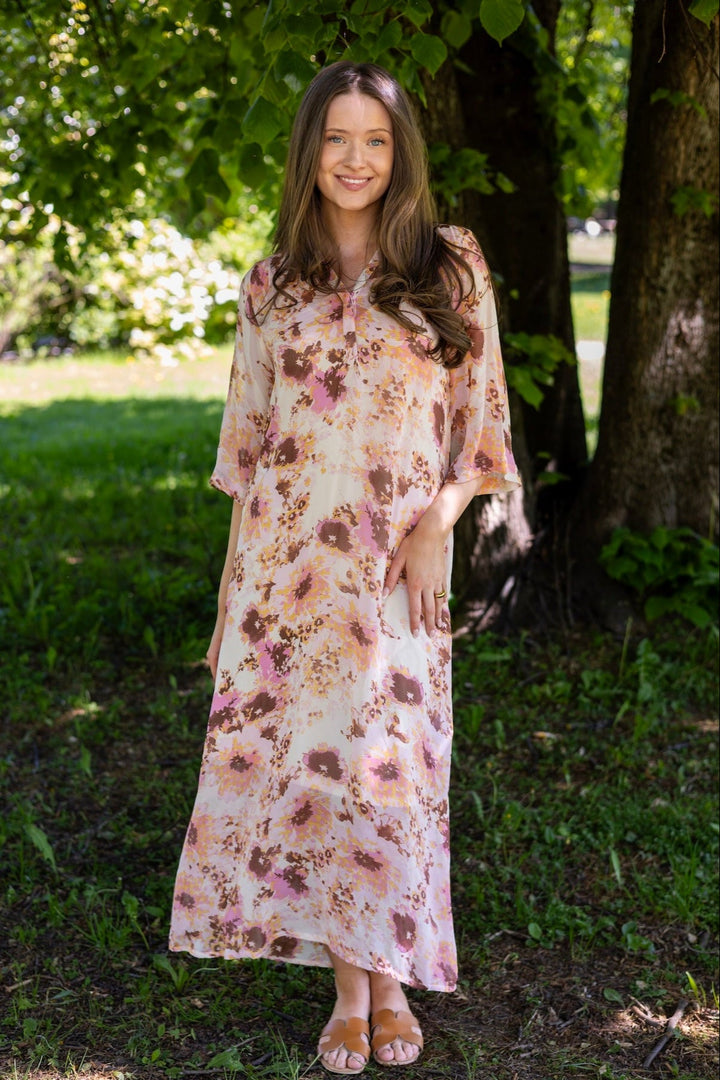 Beritpw Dress Pink Nectar Scattered Flower | Kjoler | Smuk - Dameklær på nett