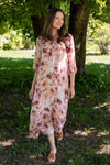 Beritpw Dress Pink Nectar Scattered Flower