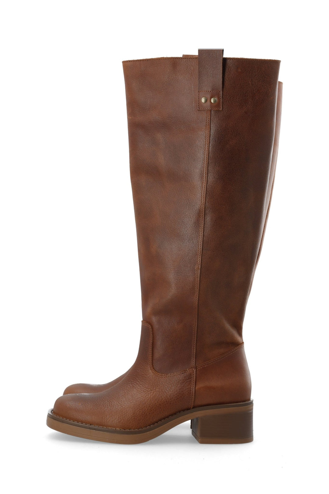 Biamary Knee High Pull On Boot Pull Up Leather Cognac | Sko | Smuk - Dameklær på nett