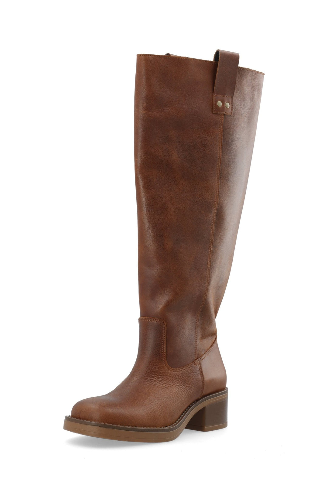 Biamary Knee High Pull On Boot Pull Up Leather Cognac | Sko | Smuk - Dameklær på nett