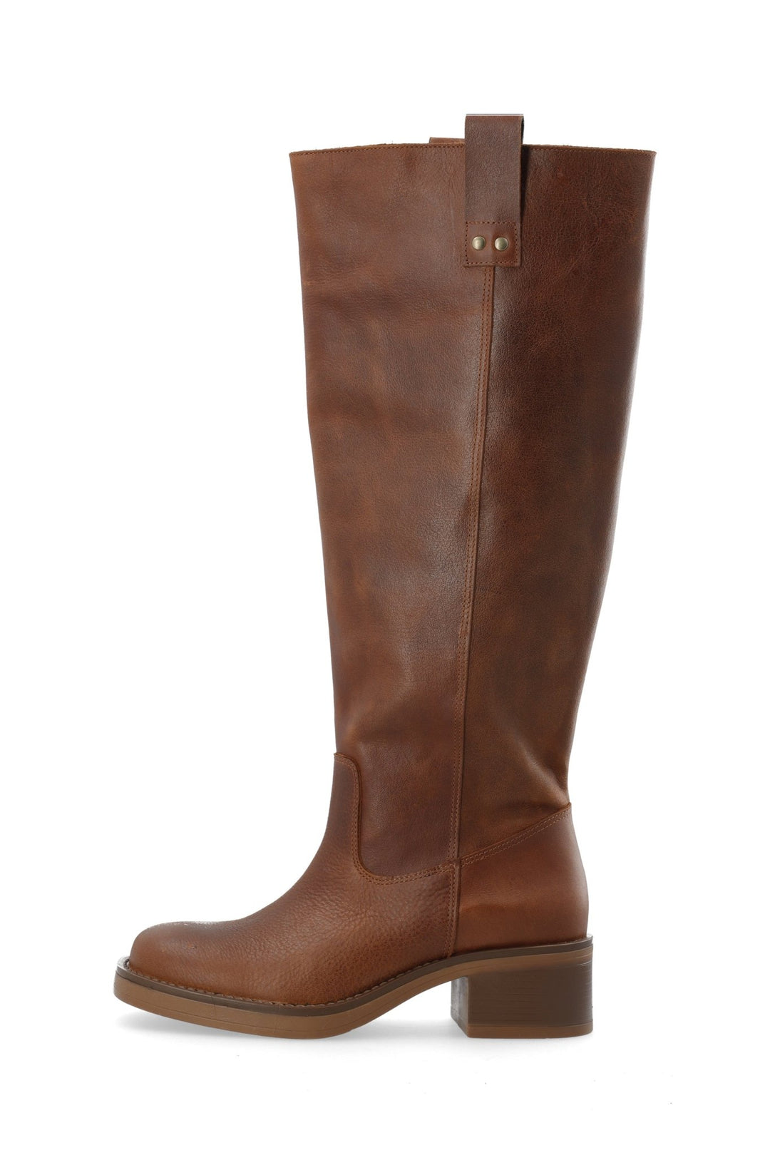 Biamary Knee High Pull On Boot Pull Up Leather Cognac | Sko | Smuk - Dameklær på nett