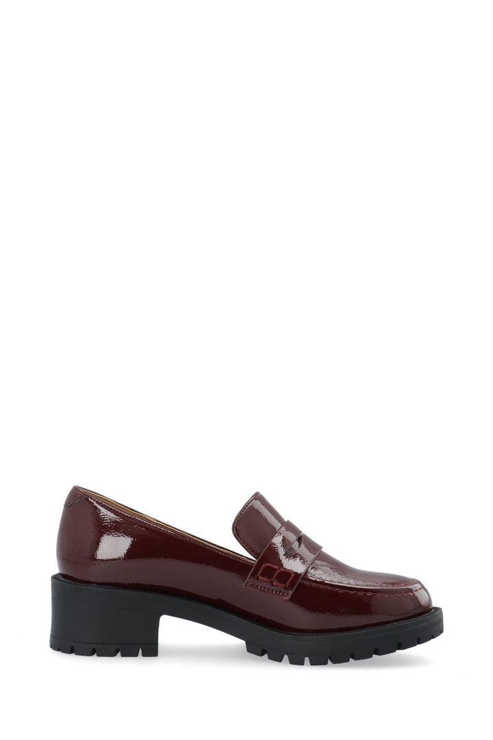 Biapearl Simple Penny Loafer Patent Aquarius Burgundy | Sko | Smuk - Dameklær på nett