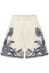 Bitja Shorts Whisper White W Blue Emb