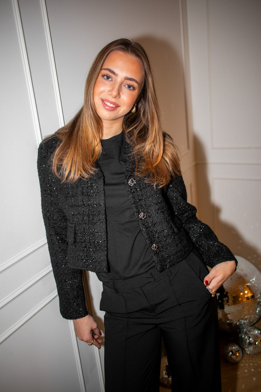 Blazer Tweeded Black | Blazer | Smuk - Dameklær på nett