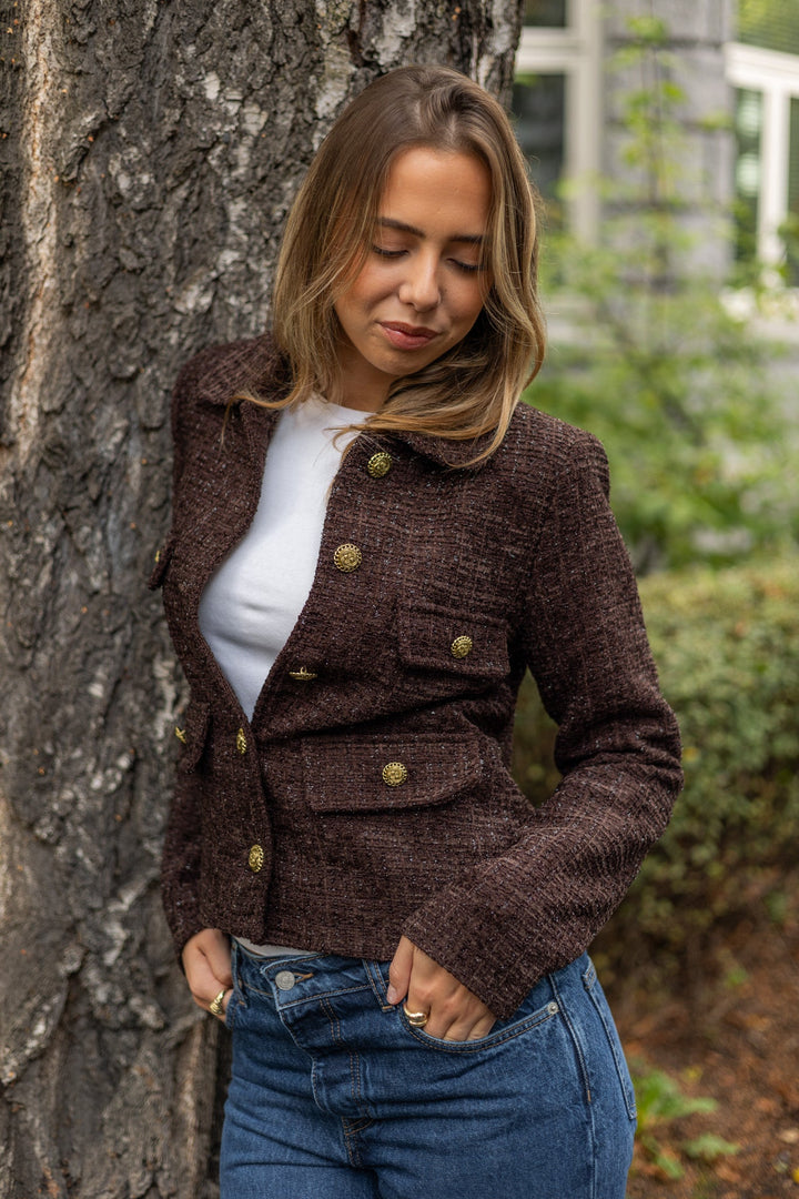 Blazer Tweeded Choco | Blazer | Smuk - Dameklær på nett