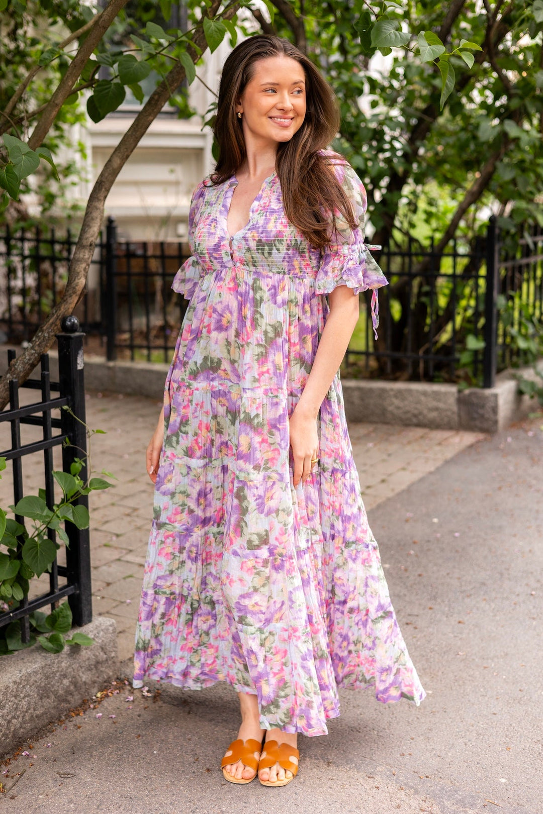 Bohemian Relaxed Dress Brushed Flowers | Kjoler | Smuk - Dameklær på nett