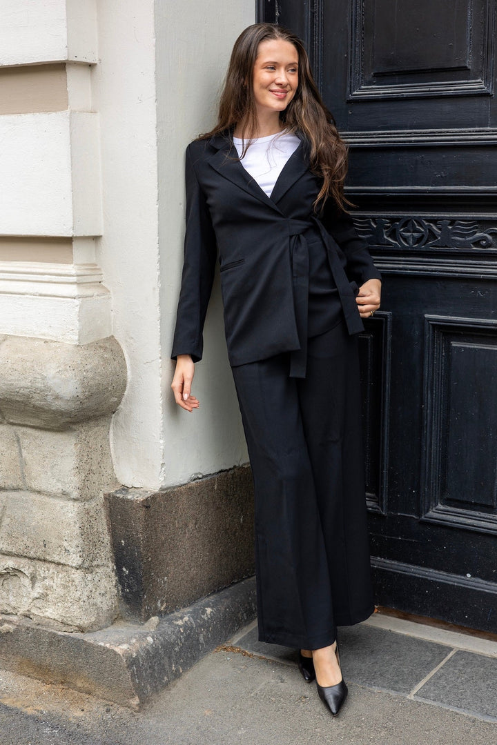 Brieziw Slit Pants Black | Bukser | Smuk - Dameklær på nett