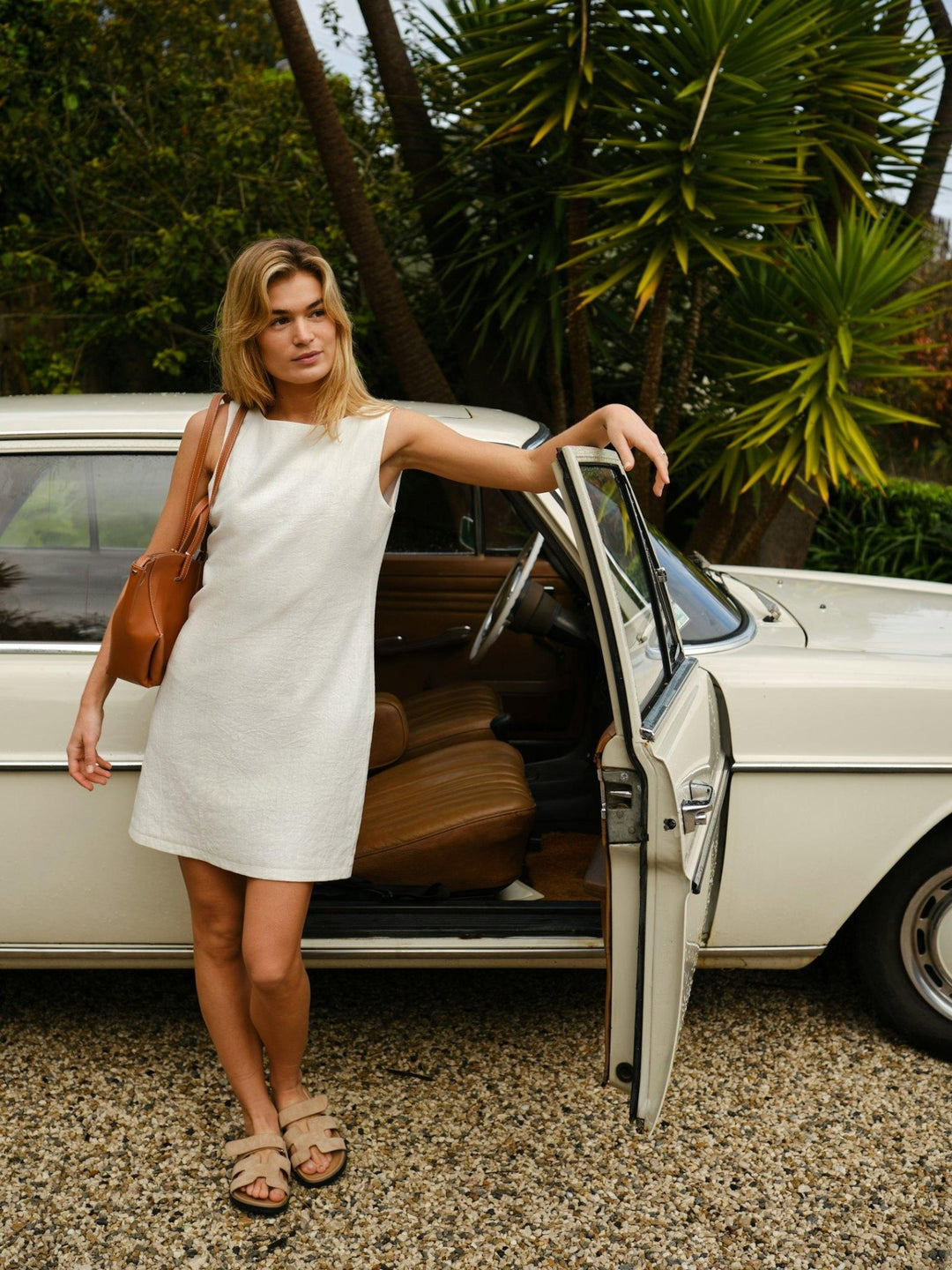 Bruna Ramie Dress Off White | Kjoler | Smuk - Dameklær på nett