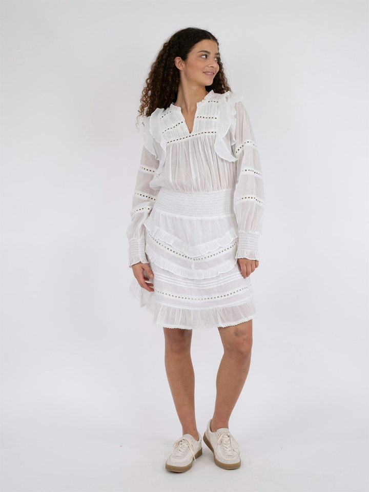 Harmoni S Voile Dress White