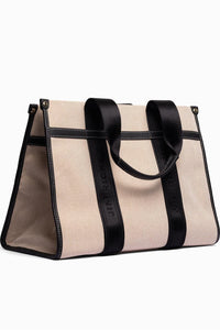 Cali Tote Fabric Offwhite Black
