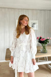 Calli-Sadie Ls Short V-Neck Dress Bright White