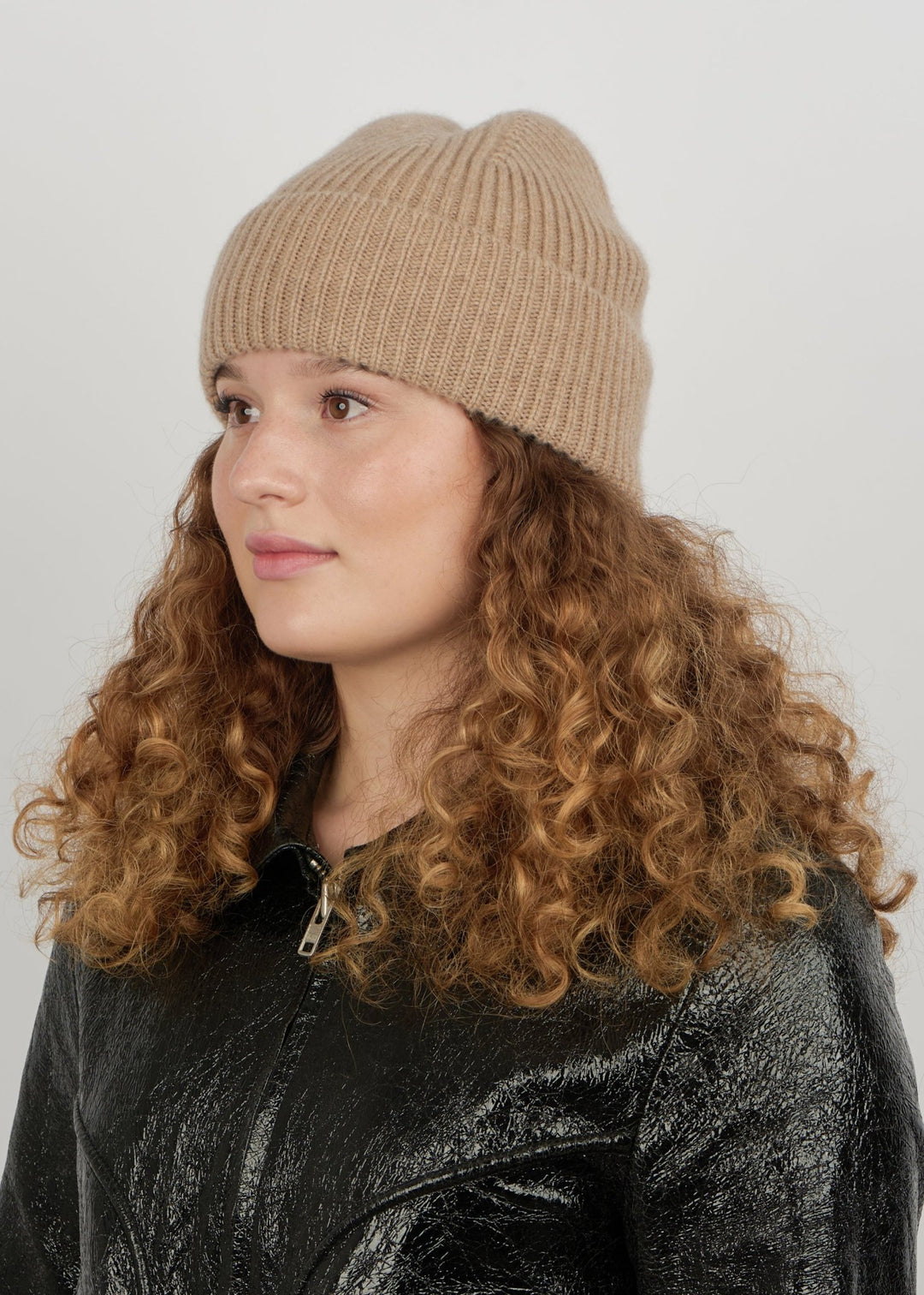 Cashmere Beanie Camel | Accessories | Smuk - Dameklær på nett