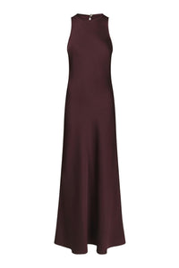 Celinie Heavy Sateen Dress Burgundy