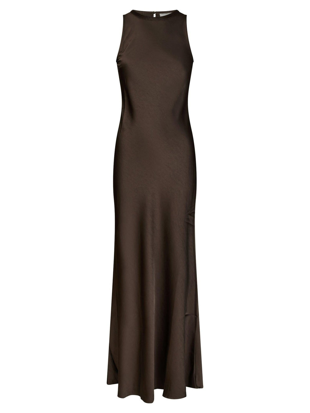 Celinie Heavy Sateen Dress Dark Brown | Kjoler | Smuk - Dameklær på nett