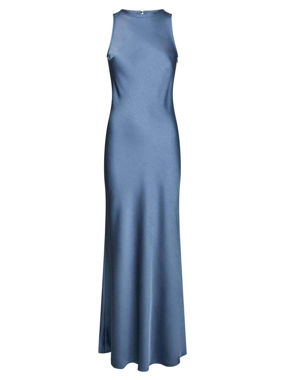 Celinie Heavy Sateen Dress Smoke Blue | Kjoler | Smuk - Dameklær på nett