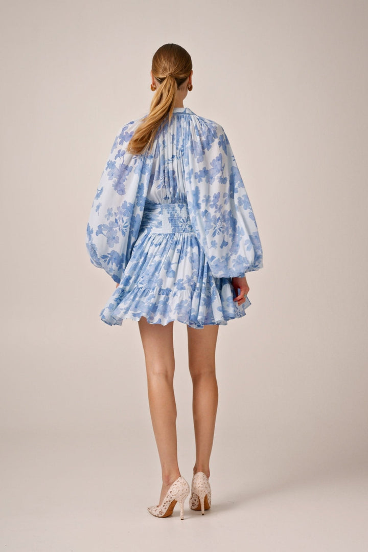 Chiffon Mini Dress Skye Blue | Kjoler | Smuk - Dameklær på nett