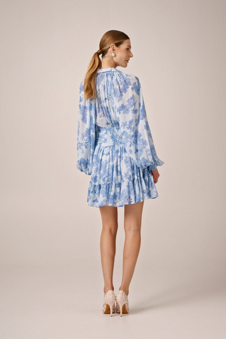 Chiffon Mini Dress Skye Blue | Kjoler | Smuk - Dameklær på nett