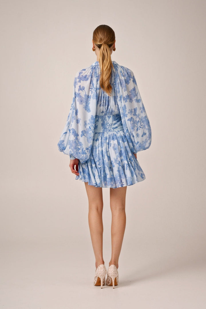Chiffon Mini Dress Skye Blue | Kjoler | Smuk - Dameklær på nett