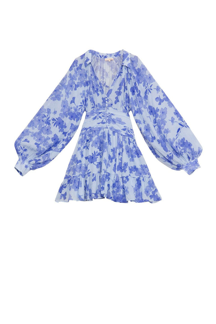 Chiffon Mini Dress Skye Blue | Kjoler | Smuk - Dameklær på nett