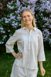 Cindie Shirt Neutral Stripe