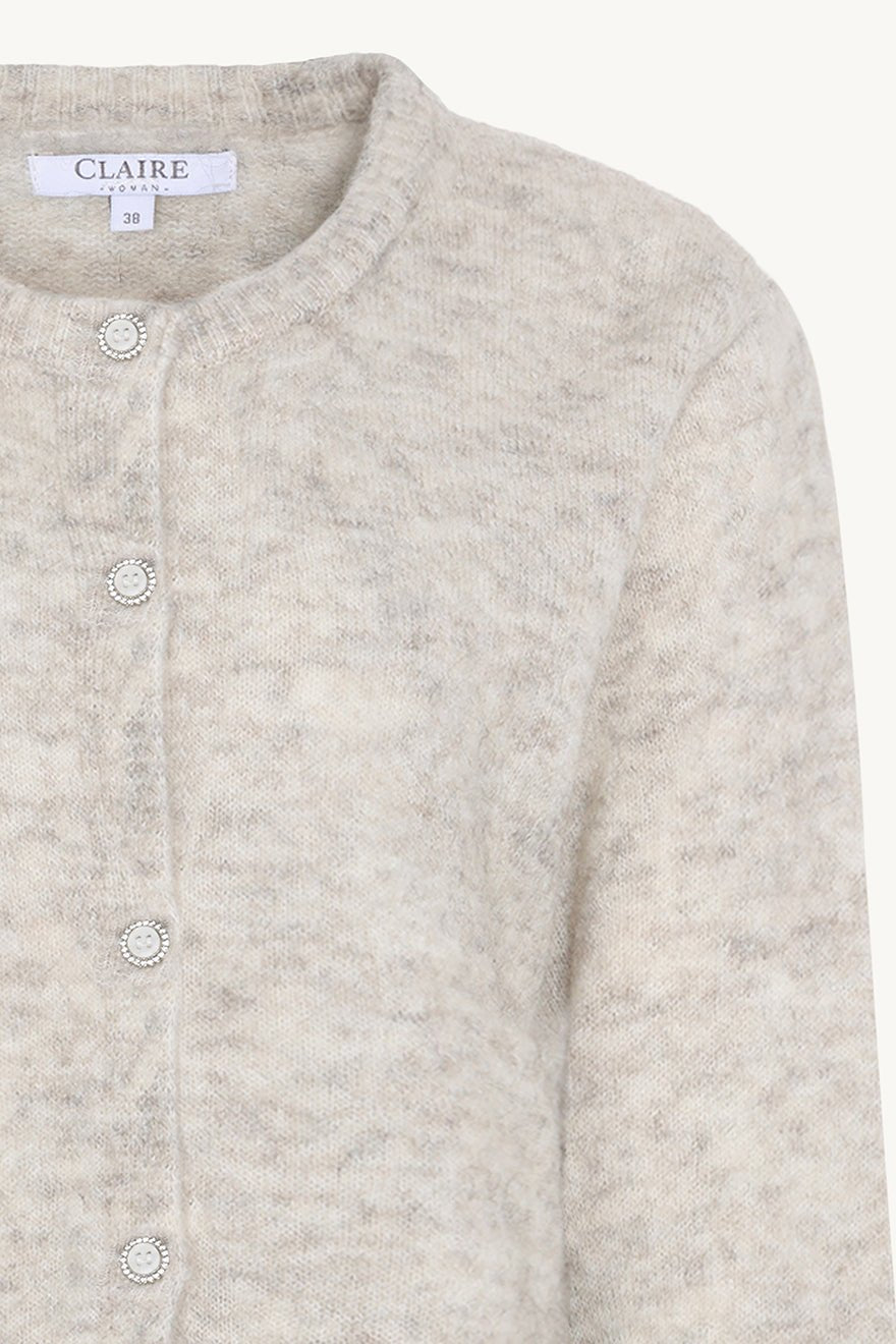 Claire Knit Snow White Melange | Genser | Smuk - Dameklær på nett