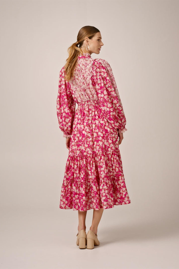 Cotton Slub Midi Dress Poppy Meadow | Kjoler | Smuk - Dameklær på nett