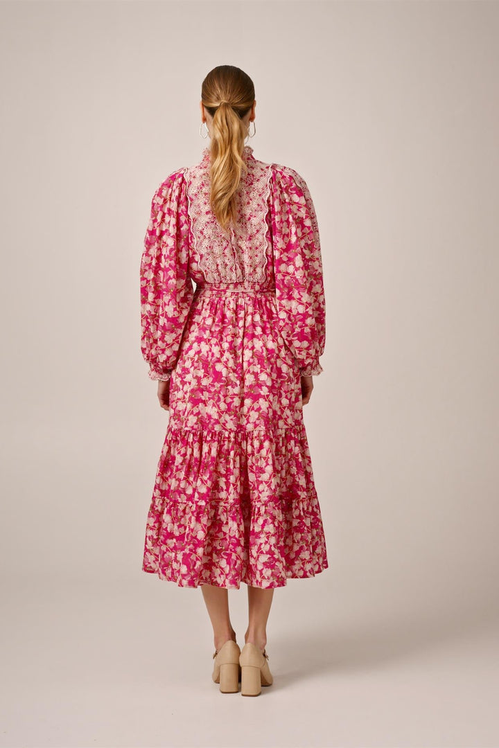 Cotton Slub Midi Dress Poppy Meadow | Kjoler | Smuk - Dameklær på nett