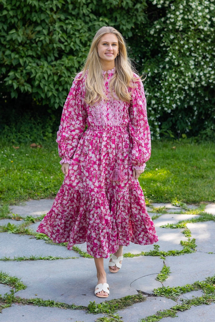 Cotton Slub Midi Dress Poppy Meadow | Kjoler | Smuk - Dameklær på nett