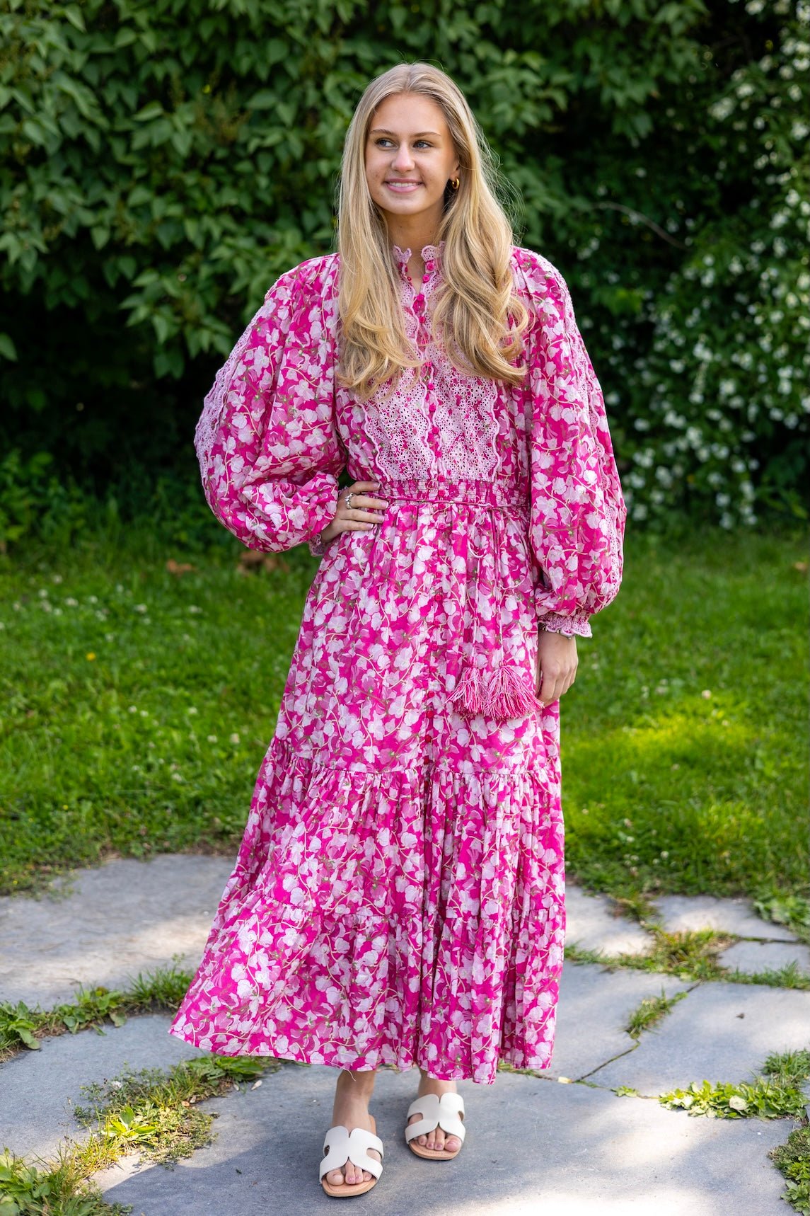 ByTiMo - Cotton Slub Midi Dress Poppy Meadow