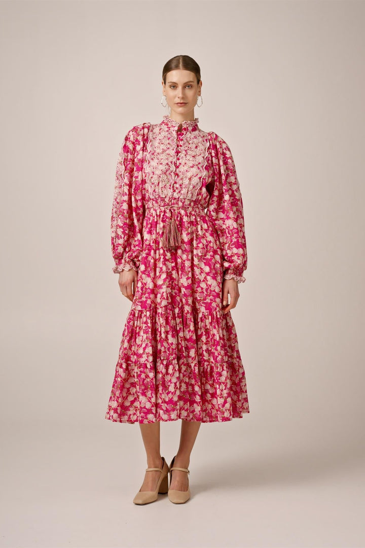 Cotton Slub Midi Dress Poppy Meadow | Kjoler | Smuk - Dameklær på nett