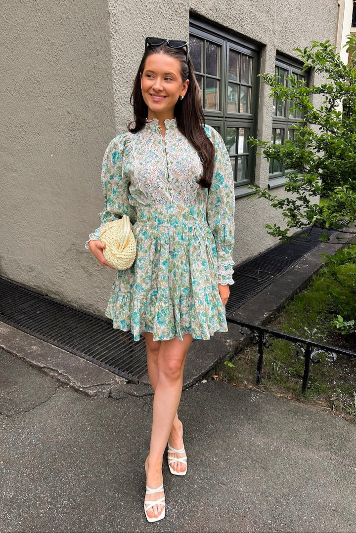 Cotton Slub Mini Dress Anemone Fields | Kjoler | Smuk - Dameklær på nett