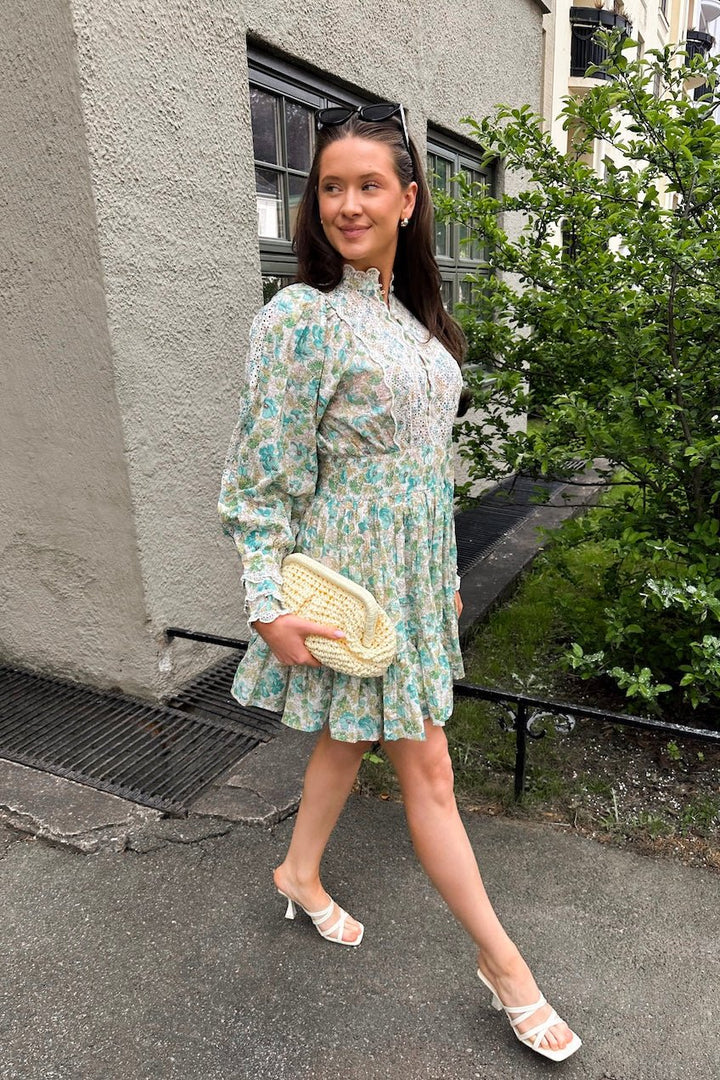 Cotton Slub Mini Dress Anemone Fields | Kjoler | Smuk - Dameklær på nett