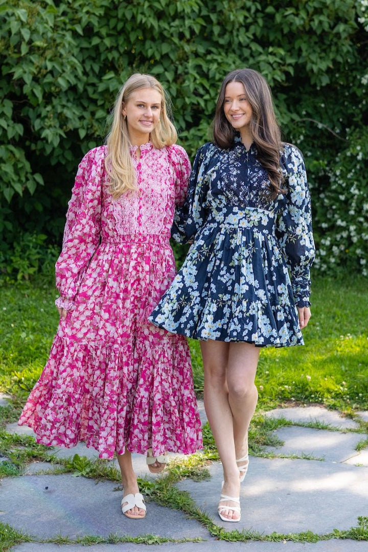 Cotton Slub Mini Dress Cherry Blossom | Kjoler | Smuk - Dameklær på nett