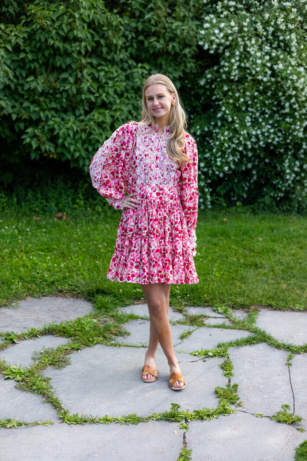 Cotton Slub Mini Dress Poppy Field | Kjoler | Smuk - Dameklær på nett
