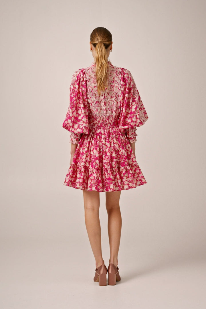 Cotton Slub Mini Dress Poppy Meadow | Kjoler | Smuk - Dameklær på nett