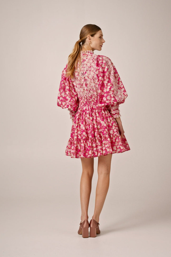 Cotton Slub Mini Dress Poppy Meadow | Kjoler | Smuk - Dameklær på nett