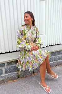 Cotton Slub Mini Dress Summer Lilacs
