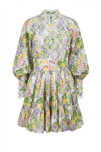 Cotton Slub Mini Dress Summer Lilacs